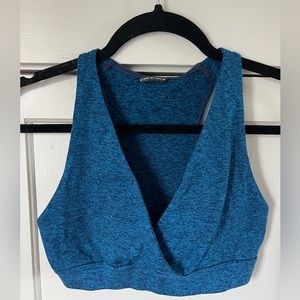 Oiselle Blue V Neck Sports Bra Size 4